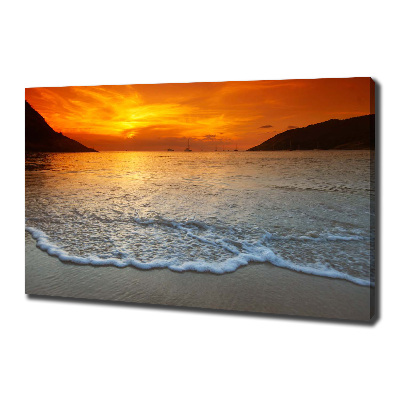 Canvas wall art Sunset sea