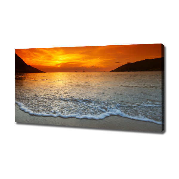 Canvas wall art Sunset sea