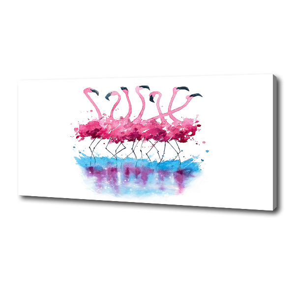 Canvas wall art Flamingos