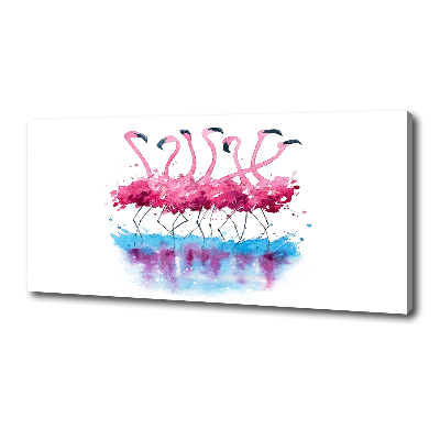 Canvas wall art Flamingos