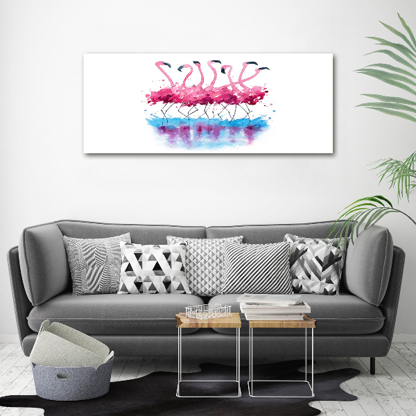 Canvas wall art Flamingos