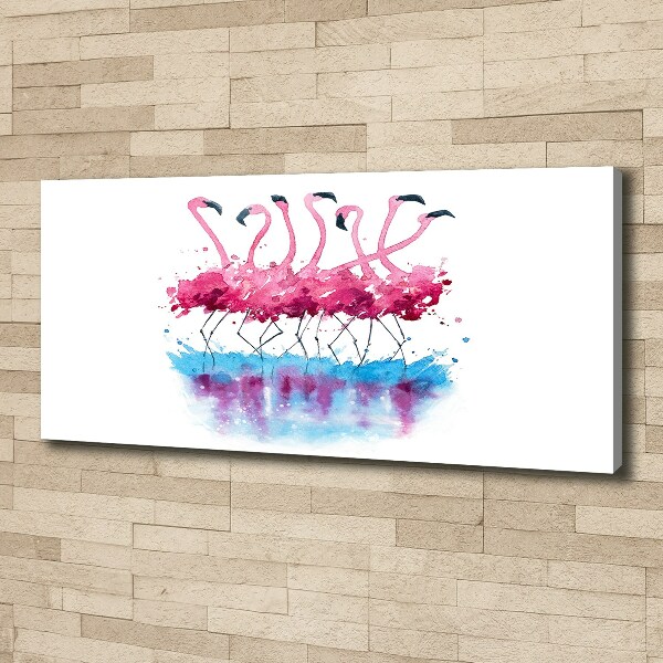 Canvas wall art Flamingos