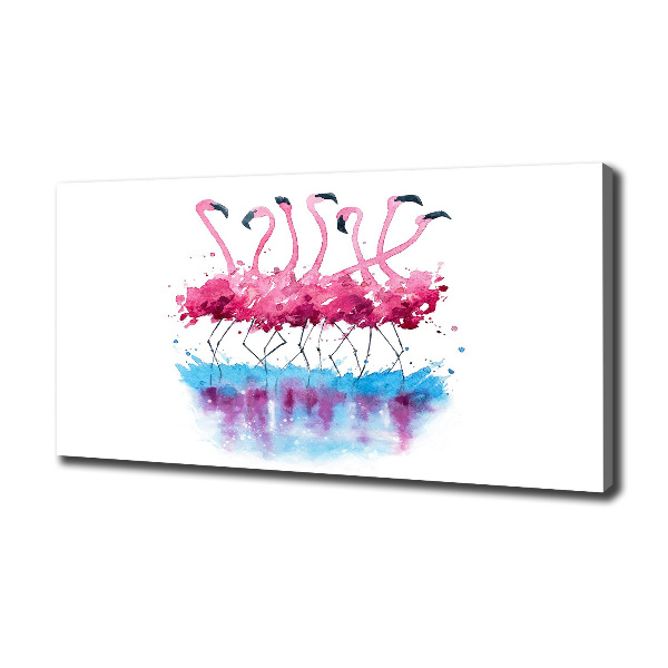 Canvas wall art Flamingos