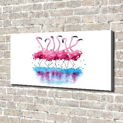 Canvas wall art Flamingos