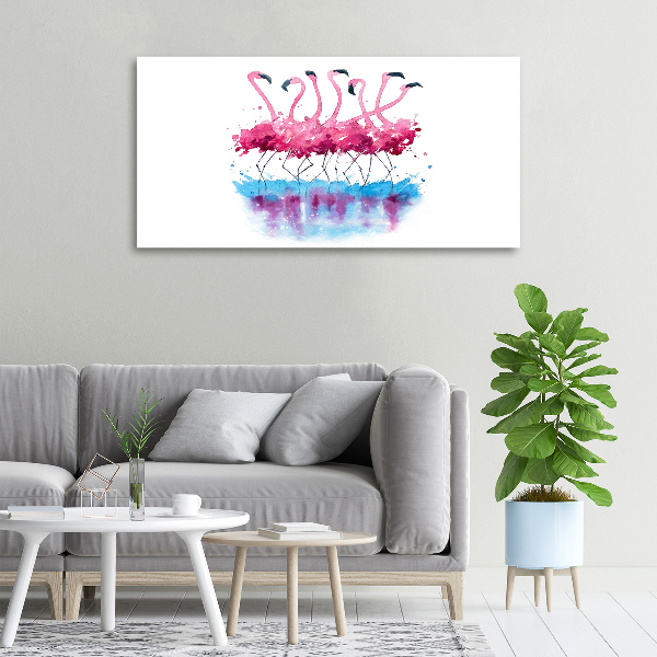 Canvas wall art Flamingos