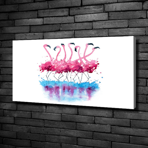 Canvas wall art Flamingos