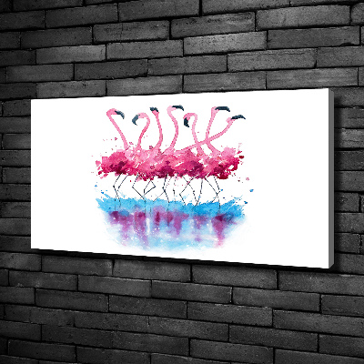 Canvas wall art Flamingos