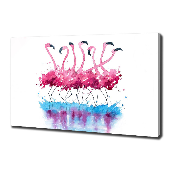 Canvas wall art Flamingos