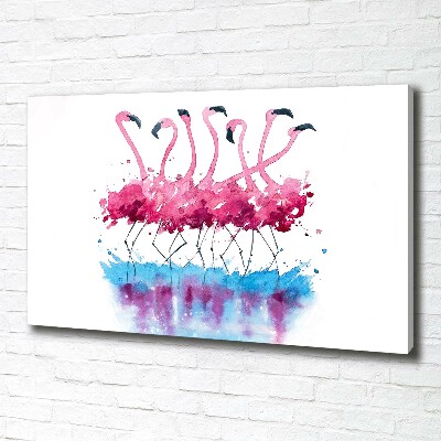 Canvas wall art Flamingos