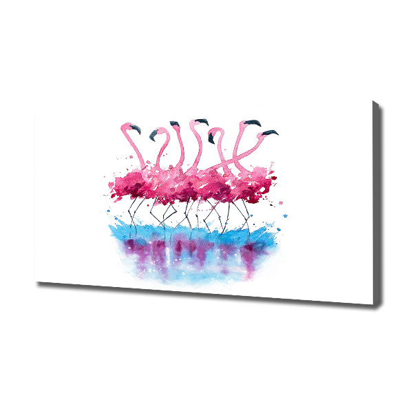 Canvas wall art Flamingos