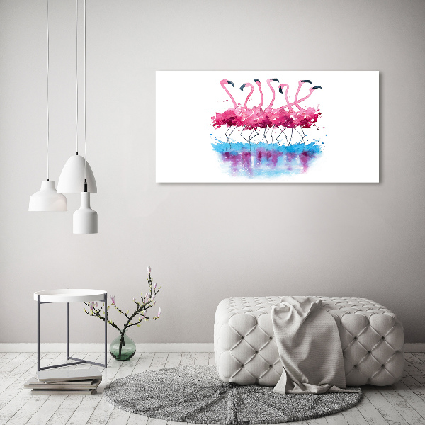 Canvas wall art Flamingos