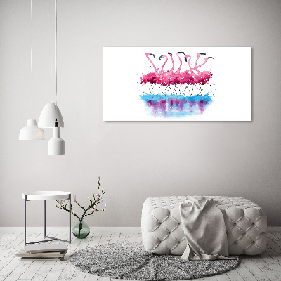 Canvas wall art Flamingos