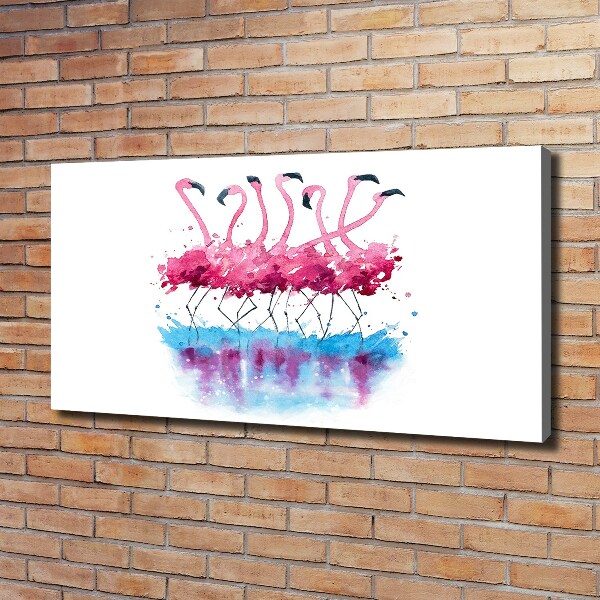 Canvas wall art Flamingos