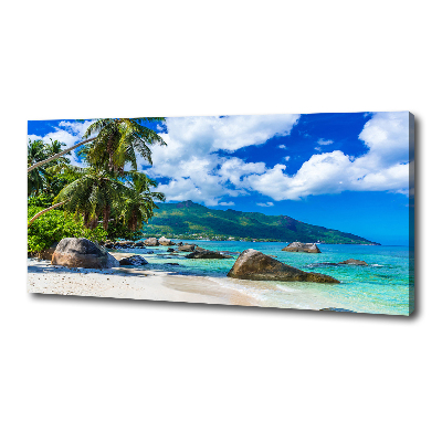 Canvas wall art Seychelles beach