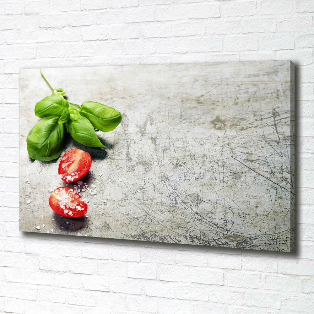 Canvas wall art Tomatoes and basil