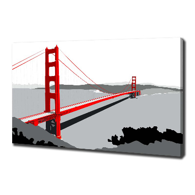 Canvas wall art San Francisco bridge