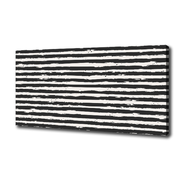 Canvas wall art Black and white stripes