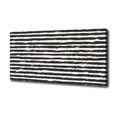 Canvas wall art Black and white stripes