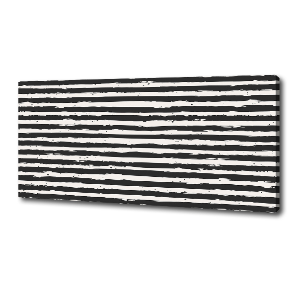 Canvas wall art Black and white stripes