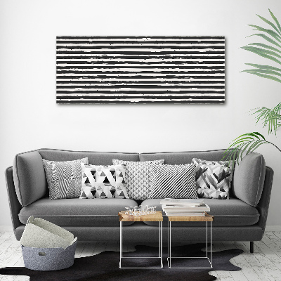 Canvas wall art Black and white stripes