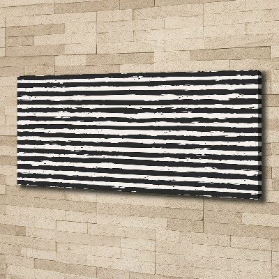 Canvas wall art Black and white stripes