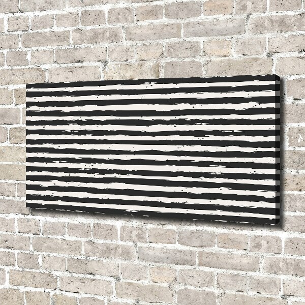 Canvas wall art Black and white stripes