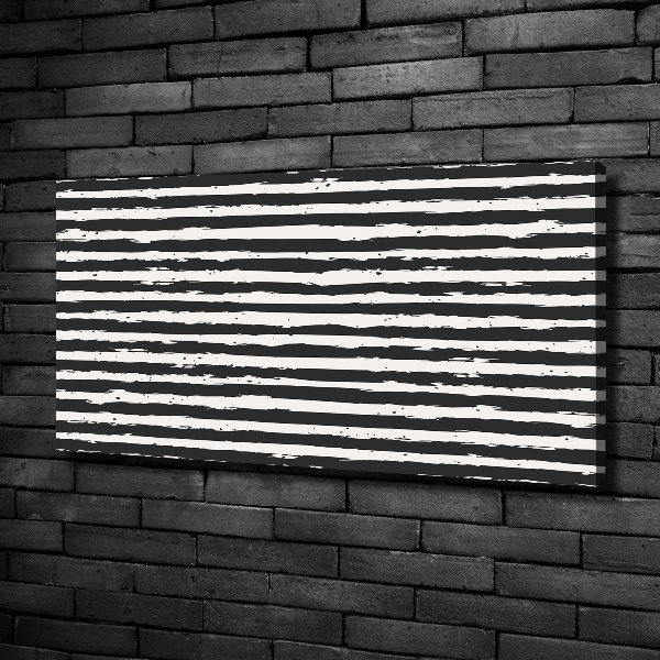 Canvas wall art Black and white stripes