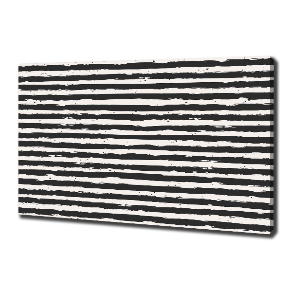 Canvas wall art Black and white stripes