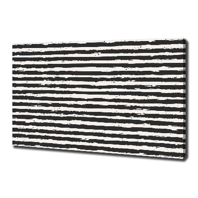 Canvas wall art Black and white stripes