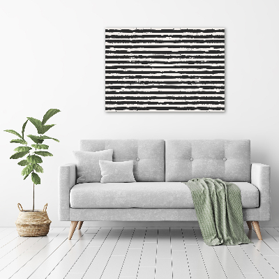 Canvas wall art Black and white stripes