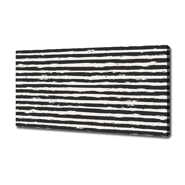 Canvas wall art Black and white stripes