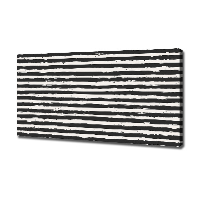 Canvas wall art Black and white stripes