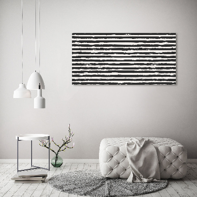 Canvas wall art Black and white stripes