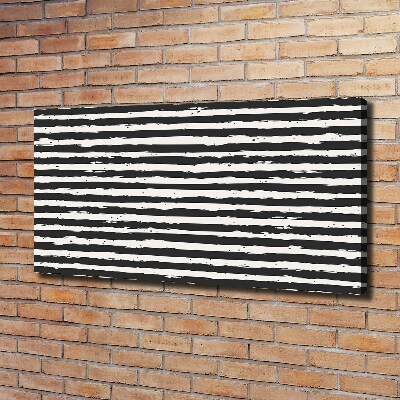 Canvas wall art Black and white stripes