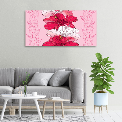 Canvas wall art Hawaiian flowers