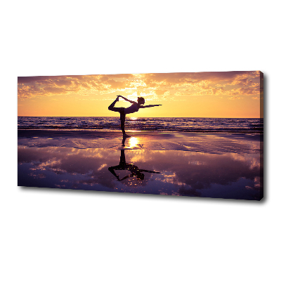 Canvas wall art Yoga on the beach