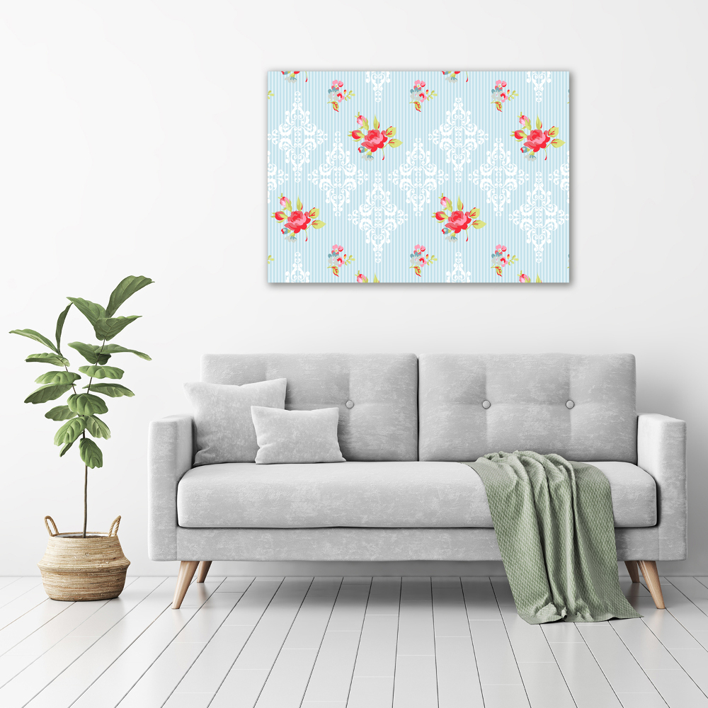 Canvas wall art Roses and ornaments