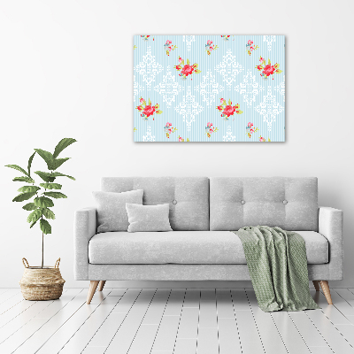 Canvas wall art Roses and ornaments