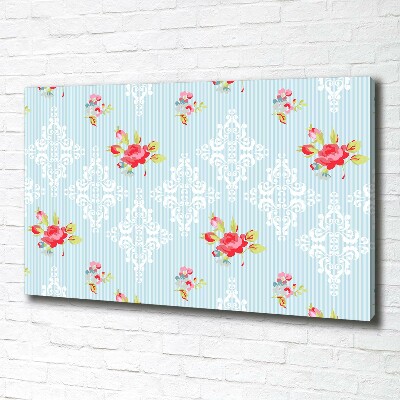 Canvas wall art Roses and ornaments