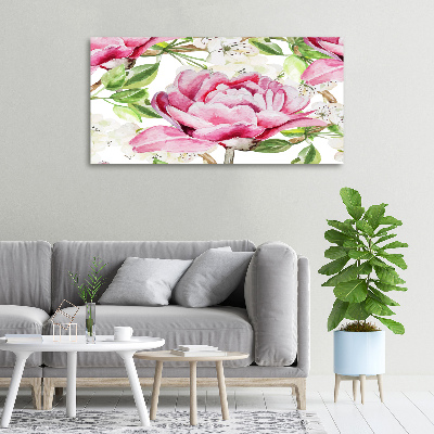 Canvas wall art Peonies