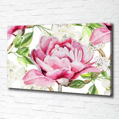 Canvas wall art Peonies