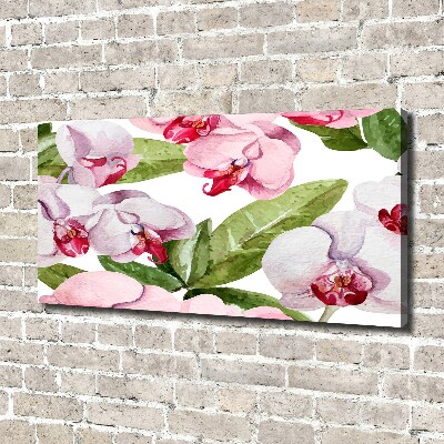 Canvas wall art Pink orchids