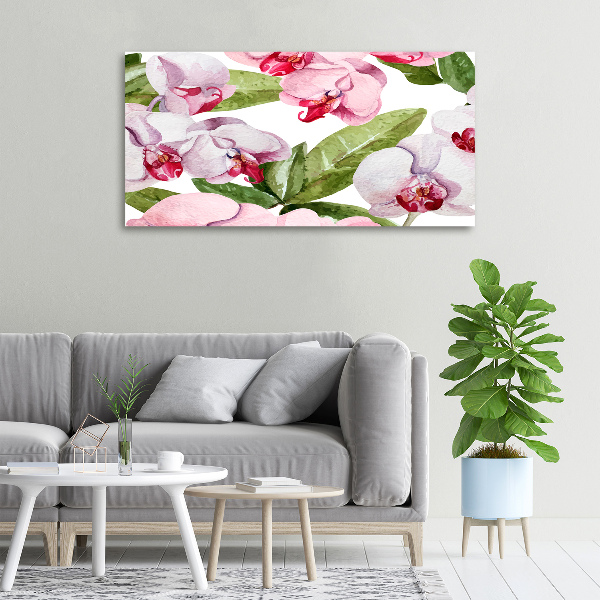 Canvas wall art Pink orchids