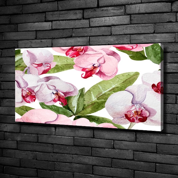 Canvas wall art Pink orchids