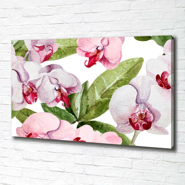 Canvas wall art Pink orchids