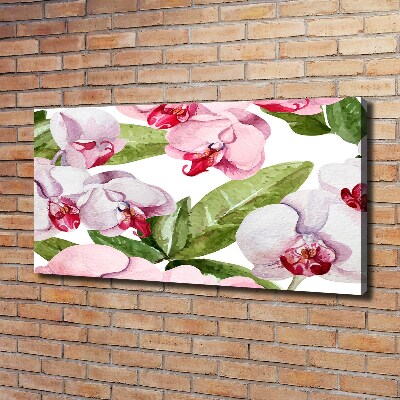 Canvas wall art Pink orchids