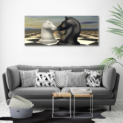 Canvas wall art Chess horses