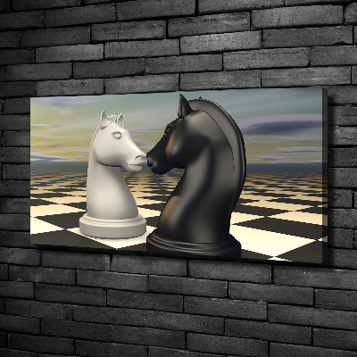 Canvas wall art Chess horses