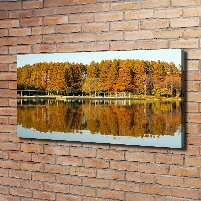 Canvas wall art Forest by the lake