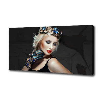 Canvas wall art A woman in a crown